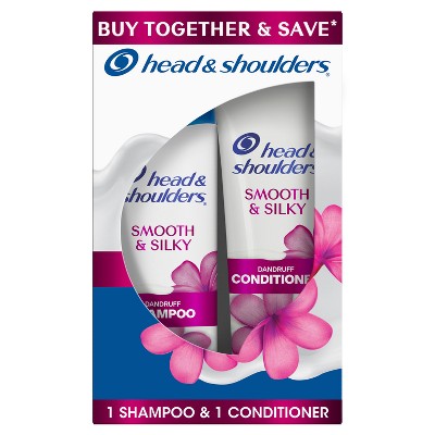Head & Shoulders Smooth & Silky Paraben Free Shampoo and Conditioner Dual Pack 23.1 fl oz