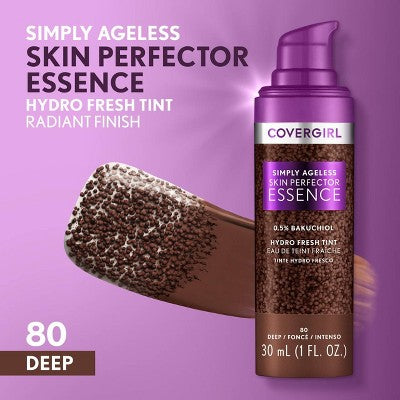COVERGIRL Simply Ageless Skin Perfector Essence Foundation 80 Deep 1 fl oz - Imperfect Container