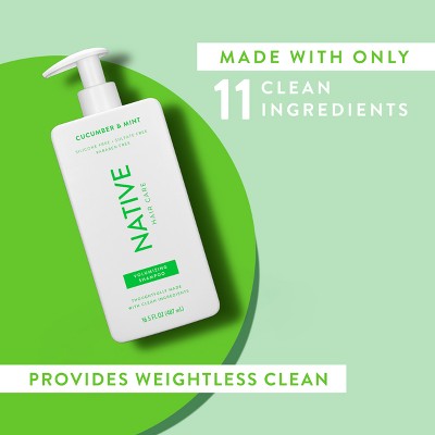 Native Vegan Cucumber & Mint Natural Volume Shampoo 16.5 fl oz