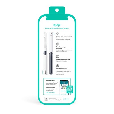 Quip Sonic Electric Metal Toothbrush and Travel Case Slate - Imperfect Box