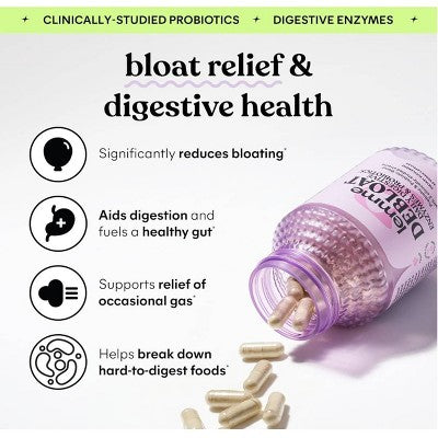 Lemme Debloat Daily Digestive Capsules 60ct