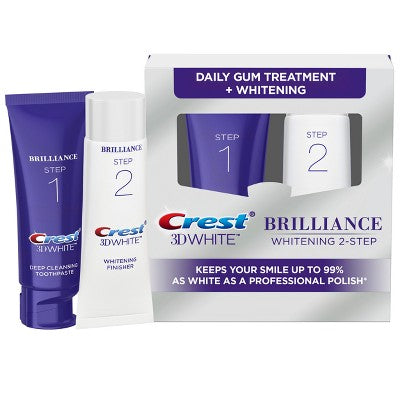 Crest 3D White Brilliance Toothpaste and Whitening Gel System 4.0oz and 2.3oz - Missing Box
