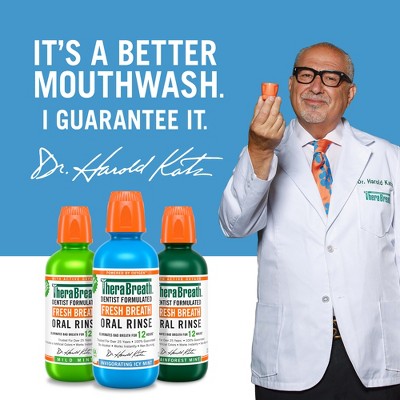 TheraBreath Fresh Breath Mouthwash Alcohol Free Icy Mint 16 fl oz