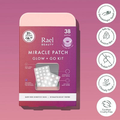 Rael Beauty Miracle Patch Glow and Go Kit 38ct