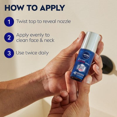 NIVEA Men Age Defense Advanced Face Serum 1.0 fl oz Imperfect Box
