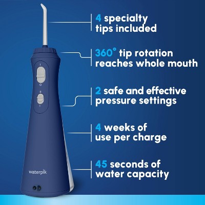 Waterpik Cordless Plus Rechargeable Water Flosser Blue