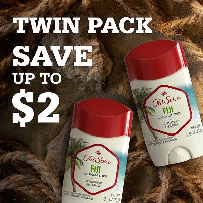 Old Spice Men's Fiji Antiperspirant & Deodorant 2.6oz 2-Pack