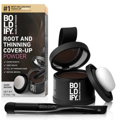 Boldify Root Touch Up Powder with Brush Dark Brown