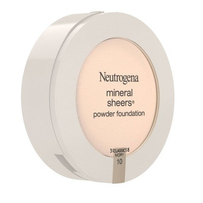 Neutrogena Mineral Sheers Compact Powder Foundation 10 Classic Ivory 0.34oz - Imperfect Container