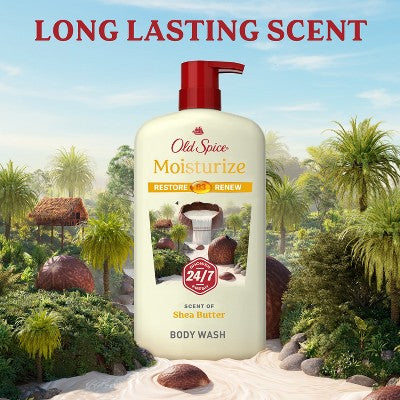Old Spice Men's Body Wash Moisturize with Shea Butter 30 fl oz