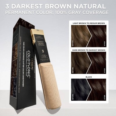 L'Oreal Paris Colorsonic Permanent Hair Color Cartridge Darkest Brown Natural 3