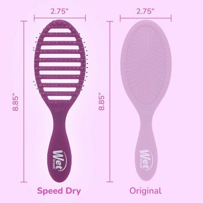 Wet Brush Speed Dry Detangler Hair Brush Frost Purple - Imperfect Box