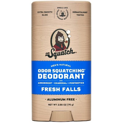 DR. SQUATCH Men's Natural Solid Deodorant Fresh Falls 2.65oz - Imperfect Container