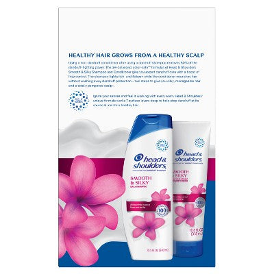 Head & Shoulders Smooth & Silky Paraben Free Shampoo and Conditioner Dual Pack 23.1 fl oz