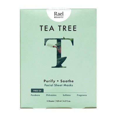 Rael-Beauty-Tea-Tree-Facial-Sheet-Mask-5ct/4.2oz-New-Compressed-Skin-Care-Mask-Sheets