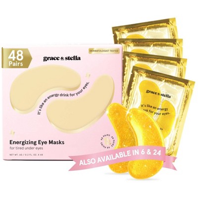 Grace-&-Stella-Energizing-Under-Eye-Mask-Gold-48-Pair-New-Skin-Care-Masks-&-Peels