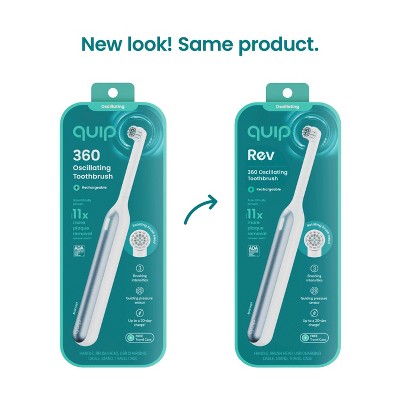 quip Rev Oscillating Rechargeable Electric Toothbrush White/Blue