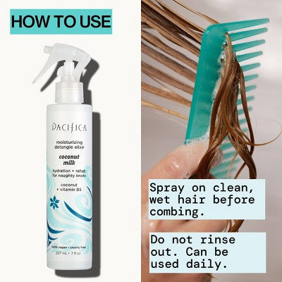 Pacifica Coconut Milk Leave-On Detangling and Repair Spray 7 fl oz