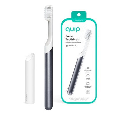 Quip Sonic Electric Metal Toothbrush and Travel Case Slate - Imperfect Box