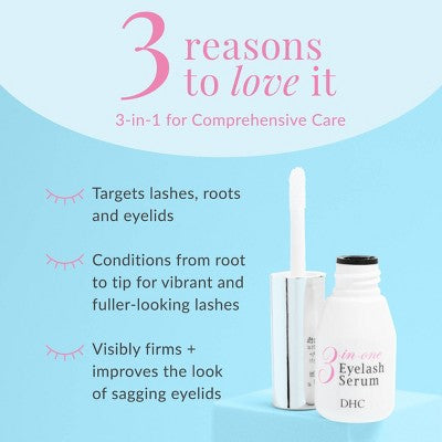 DHC 3-in-1 Eyelash Serum for Lashes, Roots, and Eyelids 0.80 fl oz
