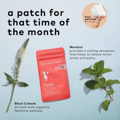The Good Patch Cycle Plant-Based Vegan Wellness Patch 4ct