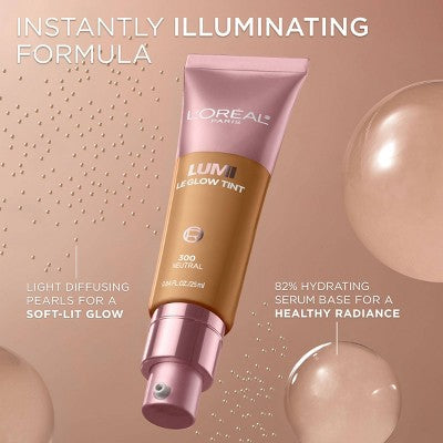 L'Oreal Paris Lumi Le Glow Tint Liquid Skin Tint 110 Warm 0.84 fl oz - Imperfect Container