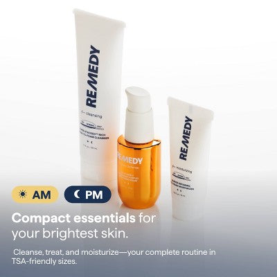 Remedy Skin Brightening 3-Piece Skincare Kit Gentle Cleanser Vitamin C Serum 2.7oz - Missing Box