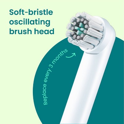 quip Rev Oscillating Rechargeable Electric Toothbrush White/Blue