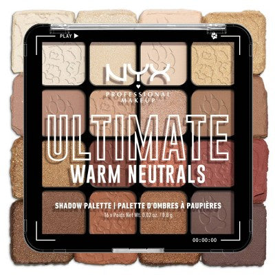 NYX Ultimate Eyeshadow Palette Warm Neutrals 16 Vegan Shades