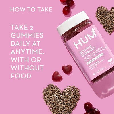 HUM Nutrition SOS PMS for PMS Relief & Mood Support Vegan Gummies 60ct - New