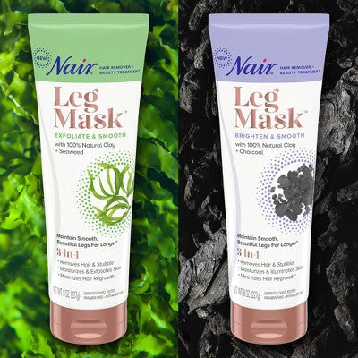 Nair Hair Remover Beauty Treatment Charcoal Clay Leg Mask 8.0oz