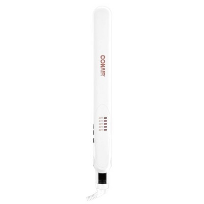Conair Double Ceramic 1" Flat Iron Hair Straightener White