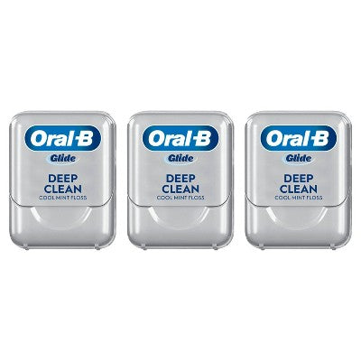Oral-B Glide Pro-Health Deep Clean Dental Floss Cool Mint 3-Pack Imperfect Box