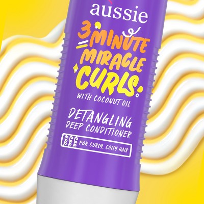 Aussie 3 Minutes Miracle Curls Detangling Deep Conditioner 8 fl oz