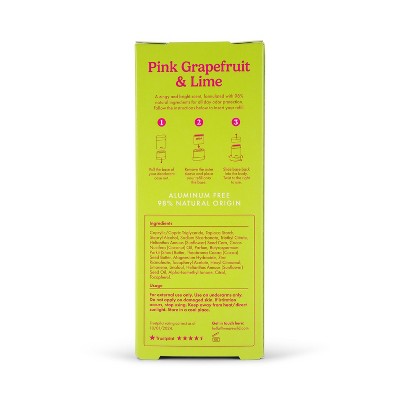 Wild Cosmetics Cream Deodorant Refill Grapefruit & Lime with Ombre Case 5.29oz