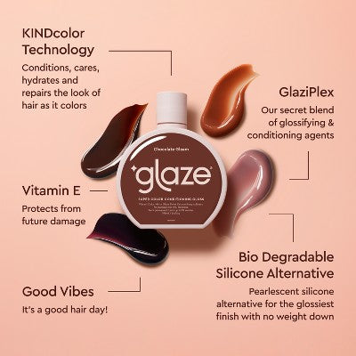 Glaze SuperGloss Color Conditioning Hair Gloss Chocolate Gleam Brown 6.4 fl oz