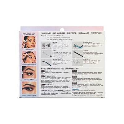 KISS Products Falscara Lash Extension Kit Lengthening Wisps 36ct - Imperfect Box