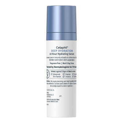 Cetaphil Deep Hydration 48 Hour Activation Hyaluronic Acid Serum 1 fl oz - Imperfect Box