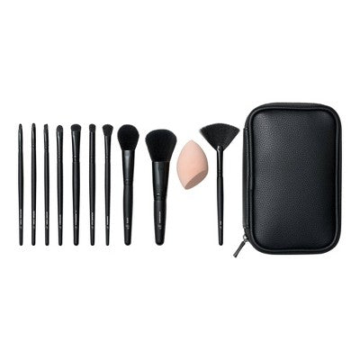 e.l.f. Full Face Eye Makeup Brush Set With Travel Case 12pc