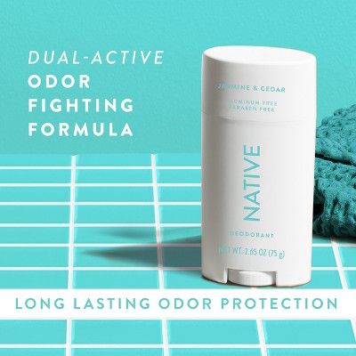 Native Solid Deodorant for Women & Men Jasmine & Cedar Aluminum-Free 2.65oz