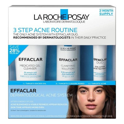 La-Roche-Posay-Effaclar-3-Step-Acne-Treatment-System-Kit-Acne-Treatments-&-Kits