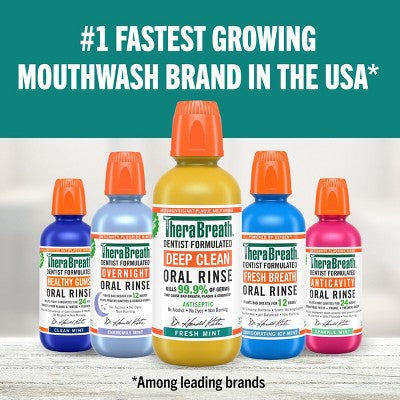 TheraBreath Deep Clean Mouthwash Fresh Mint 16 fl oz
