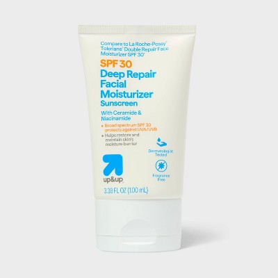 Face Moisturizer Sunscreen Toleriane with Ceramide and Niacinamide SPF 30 3.38 fl oz - Imperfect Container