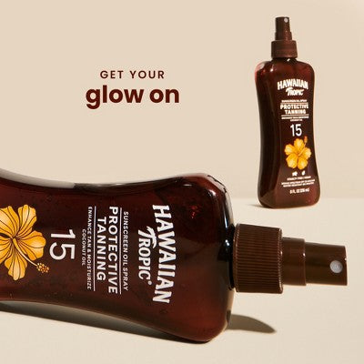 Hawaiian Tropic Tanning Oil Pump Spray SPF 15 8 fl oz