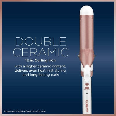 Conair Double Ceramic Rose Gold Curling Iron 1.5"