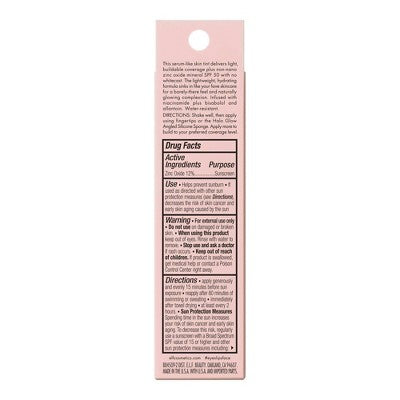 e.l.f. Halo Glow Skin Tint Foundation Mineral SPF 50 6 Light Cool 1 fl oz - Imperfect Box