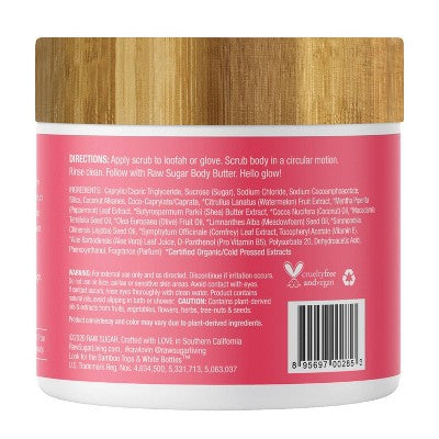 Raw Sugar Moisture Loving Sugar Scrub Watermelon + Fresh Mint 15oz