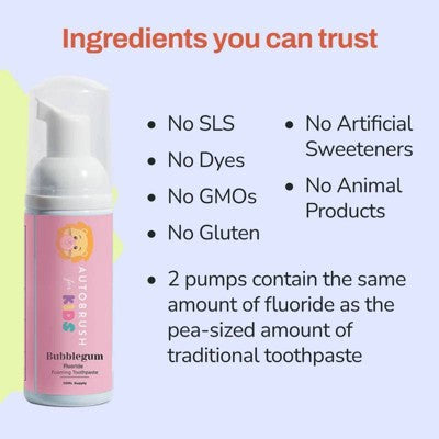 Autobrush Watermelon Fluoride Foaming Toothpaste 3.4oz Imperfect Box