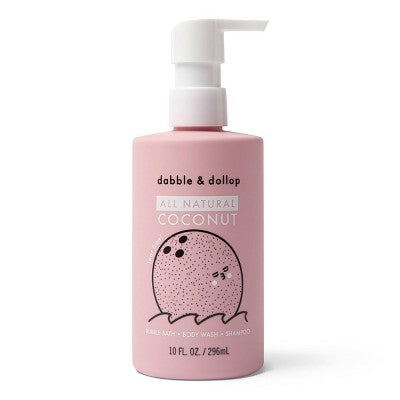 Dabble-&-Dollop-Kids-3-in-1-Coconut-Shampoo,-Body-Wash-&-Bubble-Bath-10-fl-oz-Body-Wash