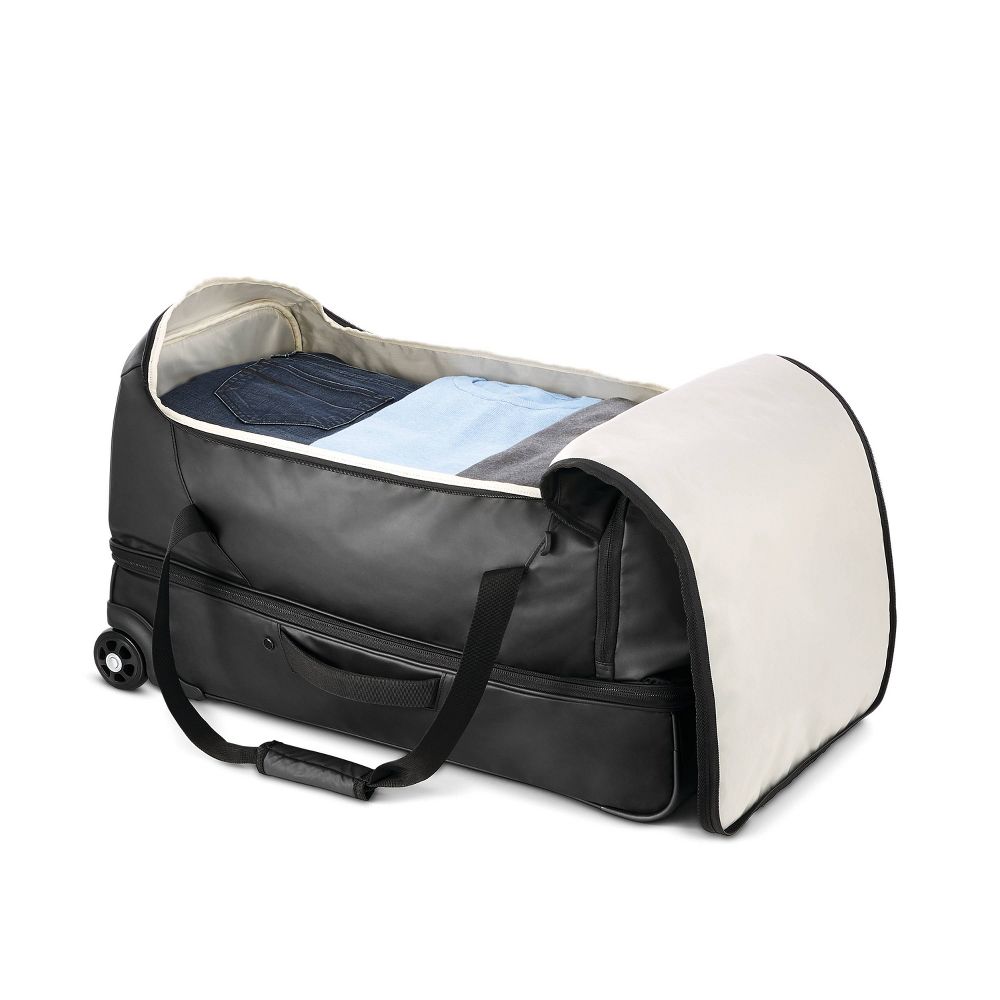 High Sierra 28" Wheeled Drop Bottom Duffel Bag - Black Graphic